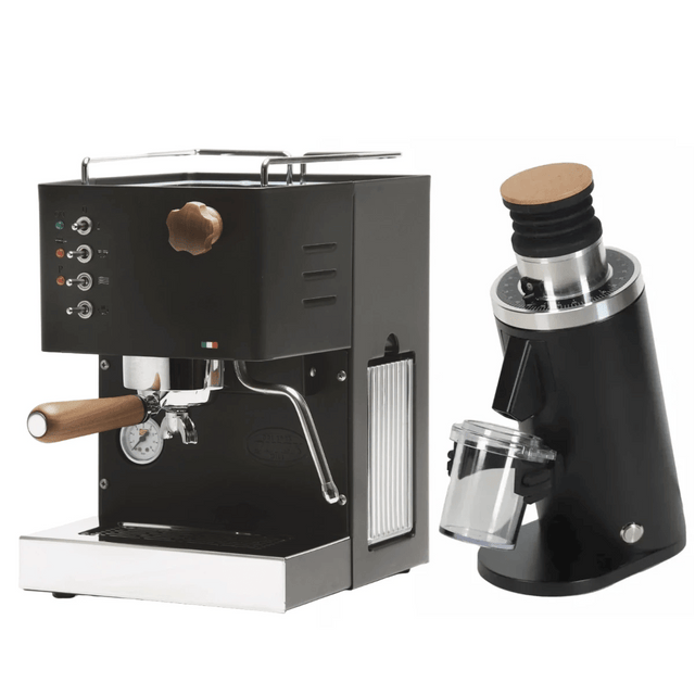 Quick Mill Pippa Espresso Machine (Black) & DF54 Grinder (Black) Bundle Espresso Machine Quick Mill
