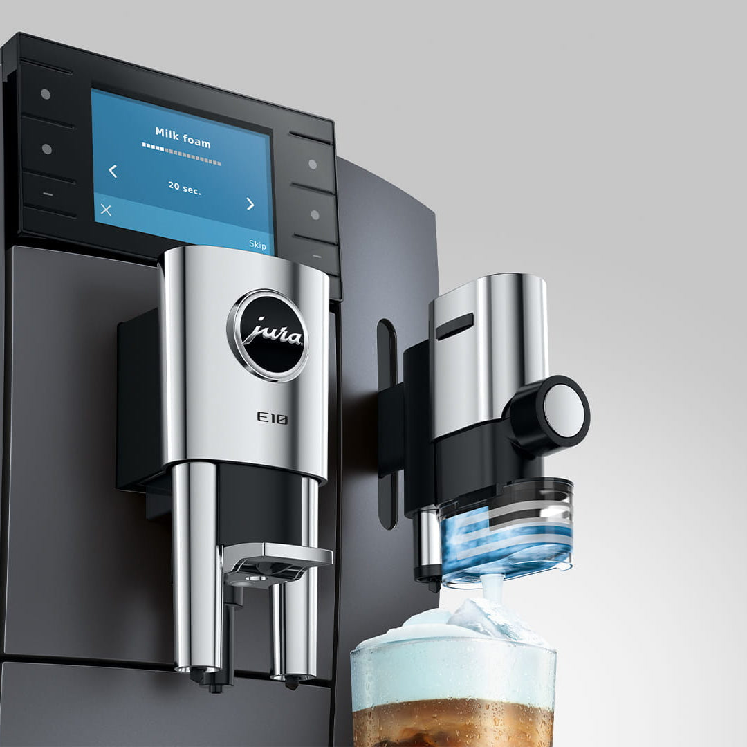 Jura E10 Super Automatic Coffee Machine 15814 (Cosmic Black) Super Automatic Espresso Machine Jura