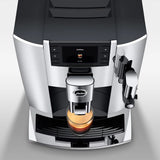 Jura E8 Chrome Automatic Coffee Machine 15646 (Latest Version) Super Automatic Espresso Machine Jura