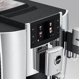 Jura E8 Chrome Automatic Coffee Machine 15646 (Latest Version) Super Automatic Espresso Machine Jura