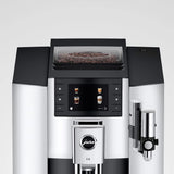 Jura E8 Chrome Automatic Coffee Machine 15646 (Latest Version) Super Automatic Espresso Machine Jura