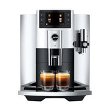 Jura E8 Chrome Automatic Coffee Machine 15646 (Latest Version) Super Automatic Espresso Machine Jura