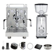 ECM Mechanika Max Heat Exchanger (HX) Espresso Machine with PID, ECM S-Automatik 64 Burr Grinder (Stainless Steel) & Barista Tools Bundle Espresso Machine (Prosumer) ECM
