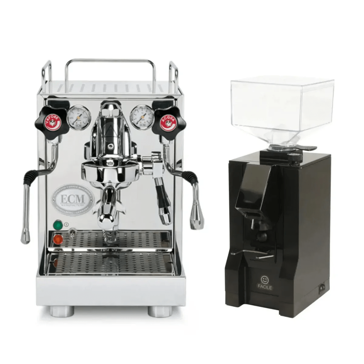 ECM Mechanika VI Slim Espresso Machine with Eureka Facile Grinder (Matte Black) Bundle Espresso Machine (Prosumer) ECM