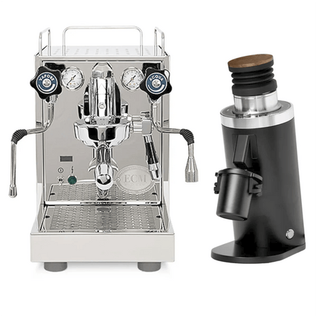 ECM Mechanika Slim w/ PID Espresso Machine and DF64 Grinder (Black) Bundle Espresso Machine (Prosumer) ECM