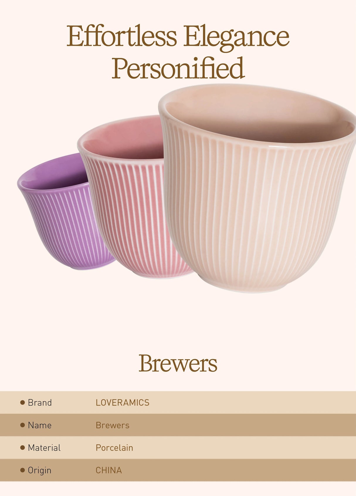 Loveramics 250ml Embossed Tasting Cup (Pink) Accessory Loveramics