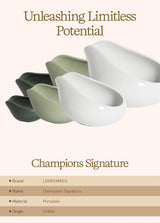 A set of Loveramics Coffee Dosing Trays in celadon blue, elegantly stacked on a beige background. The image highlights the Loveramics brand and features the Coffee Dosing Tray Set of 2—perfect for precise coffee preparation, inspired by James Hoffmann’s commitment to quality.