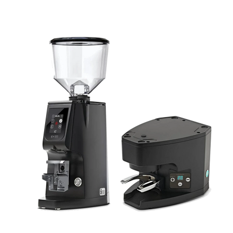 Eureka Atom Excellence 65 Grinder (Matte Black) & Eureka Under-the-Grinder Automatic Tamper for Atom (Black) Bundle Coffee Grinder Eureka