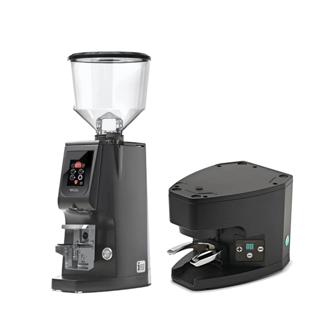 Eureka Atom W 65 Grinder (Matte Black) & Eureka Under-the-Grinder Automatic Tamper for Atom (Black) Bundle Coffee Grinder Eureka