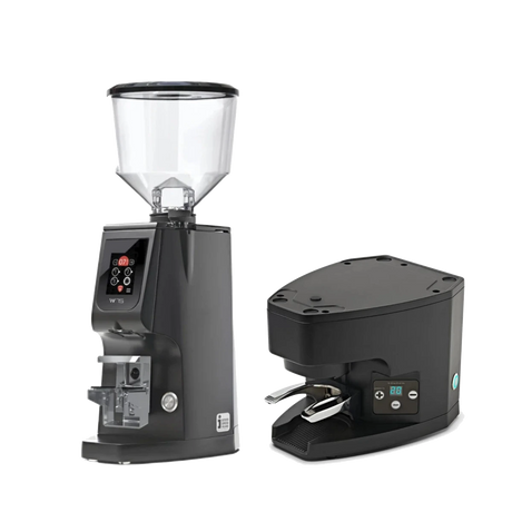 Eureka Atom W 75 Coffee Grinder (Matte Black) & Eureka Under-the-Grinder Automatic Tamper for Atom (Black) Bundle Coffee Grinder Eureka