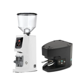 Eureka Atom W 75 Coffee Grinder (White) & Eureka Under-the-Grinder Automatic Tamper for Atom (Black) Bundle Coffee Grinder Eureka