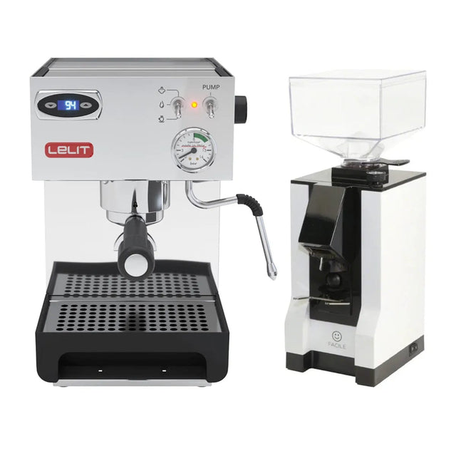 Lelit Anna 2 PL41TEM Espresso Machine with PID and Eureka Mignon Facile (White) Grinder Bundle Espresso Machine Lelit