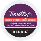 Timothy's Indulgence French Vanilla Latte K-Cup® Pods (Case of 96) - Best Before September 13, 2023 K-Cups Timothy's