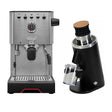 Gaggia Classic GT Stainless Steel & DF54 (Black) Grinder Bundle Espresso Machine (Prosumer) Gaggia