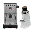 Gaggia Classic GT Stainless Steel & DF64 Gen 2.5 (White) Grinder Bundle Espresso Machine (Prosumer) Gaggia
