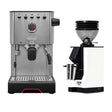 Gaggia Classic GT Stainless Steel & Eureka Mignon Zero 55s (White) Grinder Bundle Espresso Machine (Prosumer) Gaggia
