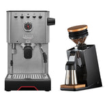 Gaggia Classic GT Stainless Steel & Eureka Oro Mignon Single Dose Pro (Black) Grinder Bundle Espresso Machine (Prosumer) Gaggia