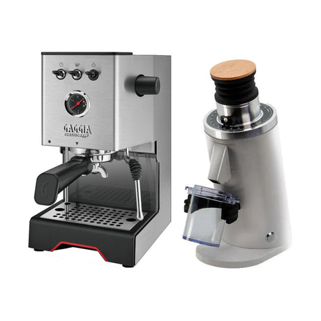 Gaggia Classic UP Stainless Steel & DF54 (Silver) Grinder Bundle Espresso Machine Gaggia