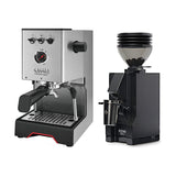 Gaggia Classic UP Stainless Steel & Eureka Mignon Zero 55s (Matte Black) Grinder Bundle Espresso Machine Gaggia