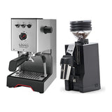 Gaggia Classic UP Stainless Steel & Eureka Mignon Zero 65 All Purpose (Black) Grinder Bundle Espresso Machine Gaggia