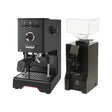 Gaggia Classic UP Black & Eureka Mignon Facile (Matte Black) Grinder Bundle Espresso Machine Gaggia