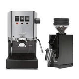 Gaggia Classic Evo Pro Espresso Machine (Stainless Steel) and Eureka Mignon Zero Grinder (Black with Black Spout) Bundle Espresso Machine Gaggia