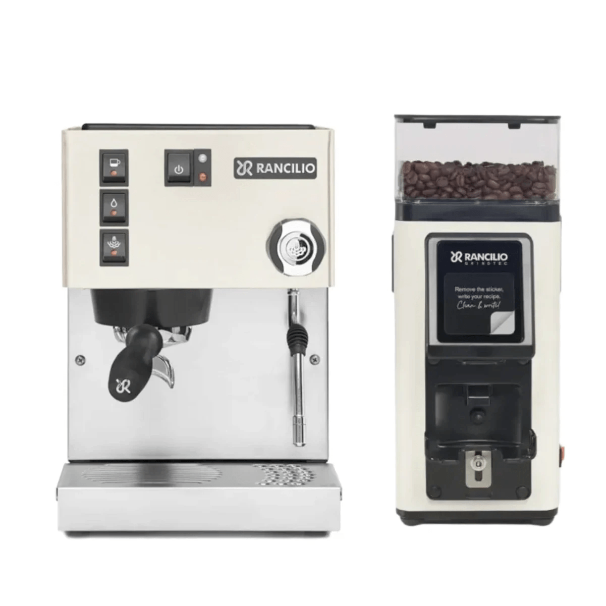 Rancilio Silvia M V6 Espresso Machine (White) and Rancilio Stile SD Grinder (White) Bundle Espresso Machine Rancilio
