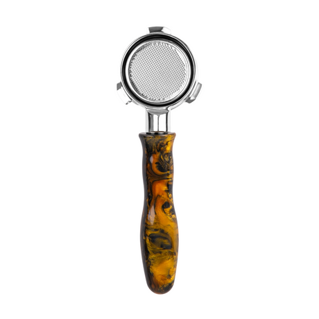 HCS Bottomless Portafilter (Poly Resin Gold / Tiger's Eye) Accessory HCS for 54mm Breville Machine