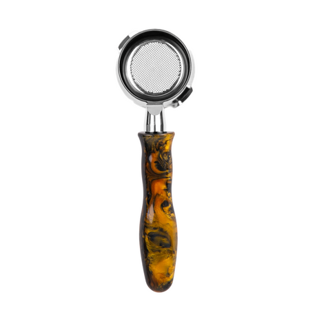 HCS Bottomless Portafilter (Poly Resin Gold / Tiger's Eye) Accessory HCS for 58mm Gaggia Classic Machine