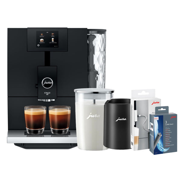 Jura ENA 8 Automatic Coffee & Espresso Machine 15493 (Full Metropolitan Black) Bundle - Latest 2023 New Version