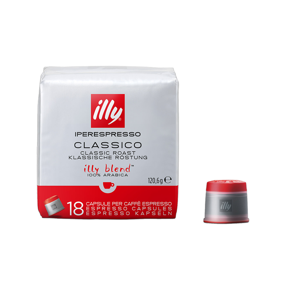 Illy Iperespresso Classico pack of 18 with a single capsule