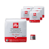 Illy Iperespresso Classico Medium Espresso Capsules case of 108: six 18-count packs and a capsule