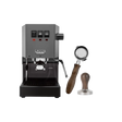 Gaggia Classic E24 Espresso Machine RI9380/51 (Grey) with Bottomless Portafilter, Tamper Bundle Espresso Machine Gaggia