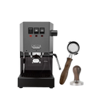 Gaggia Classic E24 Espresso Machine RI9380/51 (Grey) with Bottomless Portafilter, Tamper Bundle Espresso Machine Gaggia