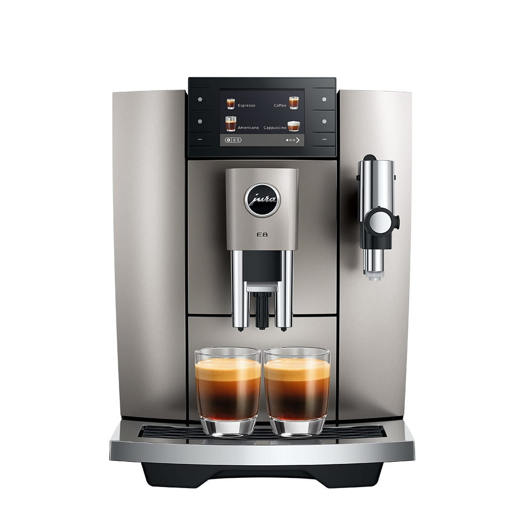 Jura E8 Super Automatic Coffee Machine 15722 (Midnight Silver) Super Automatic Espresso Machine Jura