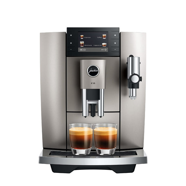 Jura E8 Super Automatic Coffee Machine 15722 (Midnight Silver) Super Automatic Espresso Machine Jura