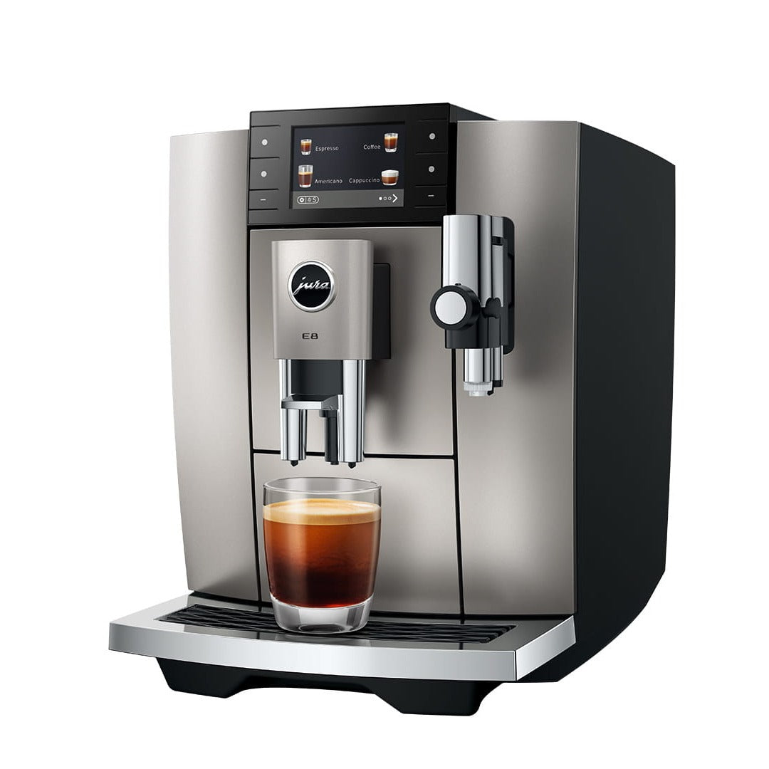 Jura E8 Super Automatic Coffee Machine 15722 (Midnight Silver) Super Automatic Espresso Machine Jura