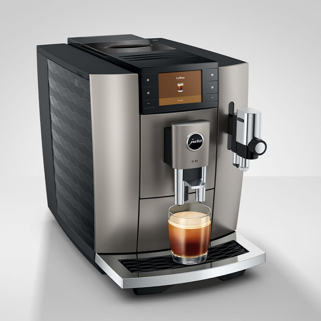 Jura E8 Super Automatic Coffee Machine 15722 (Midnight Silver) Super Automatic Espresso Machine Jura