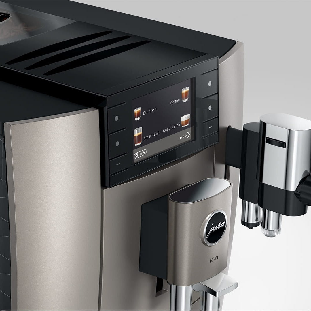 Jura E8 Super Automatic Coffee Machine 15722 (Midnight Silver) Super Automatic Espresso Machine Jura