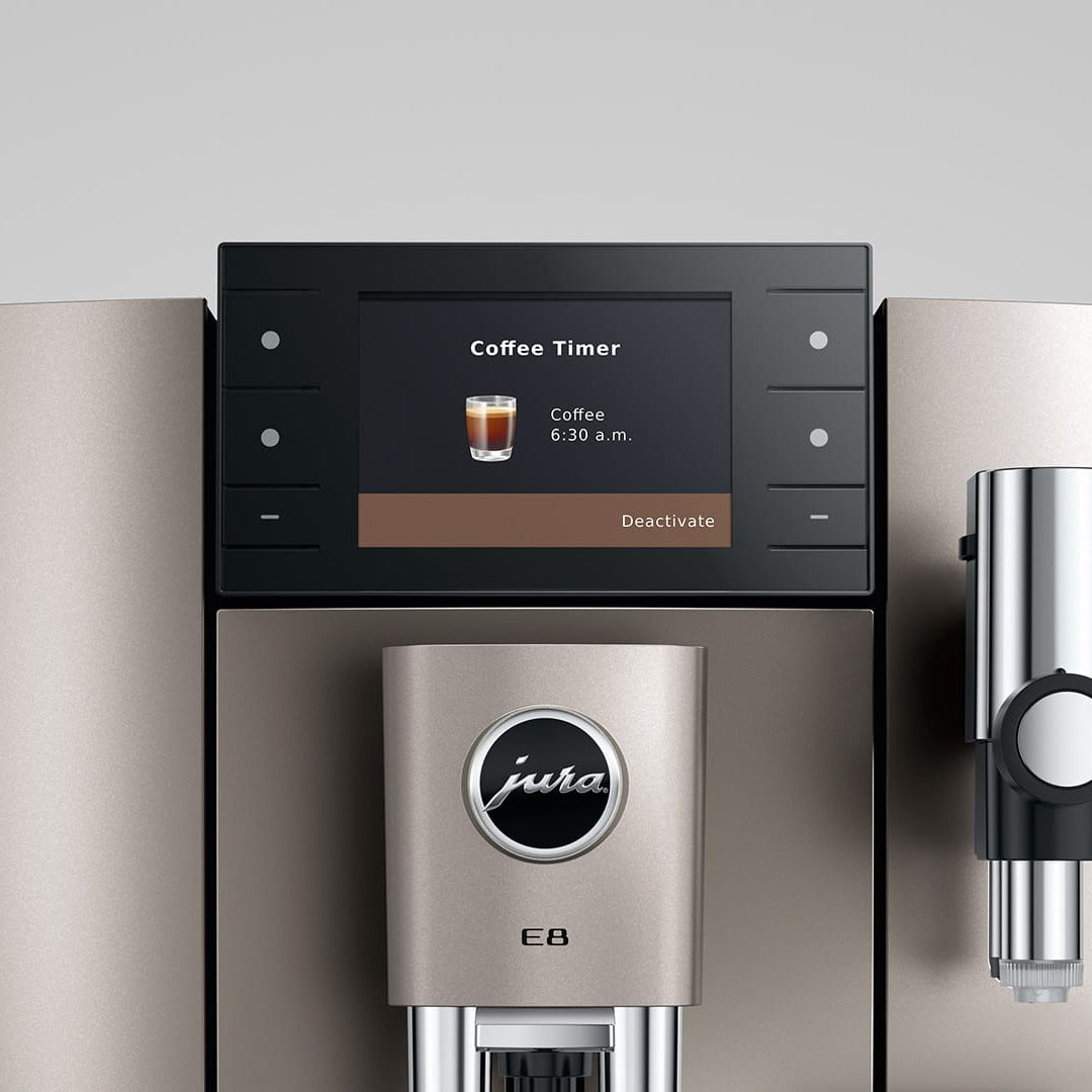 Jura E8 Super Automatic Coffee Machine 15722 (Midnight Silver) Super Automatic Espresso Machine Jura