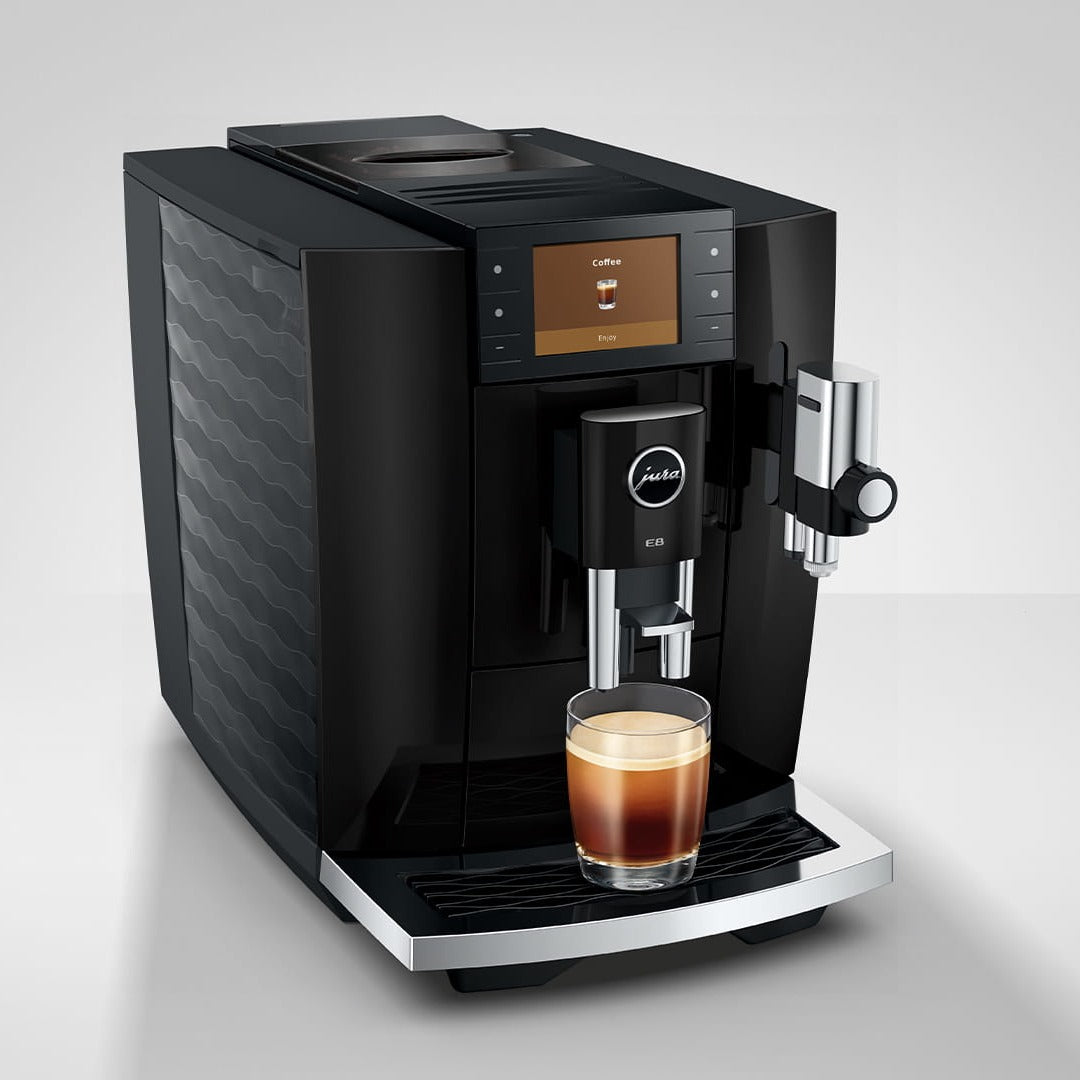 Jura E8 Super Automatic Coffee Machine 15777 (Piano Black) Super Automatic Espresso Machine Jura