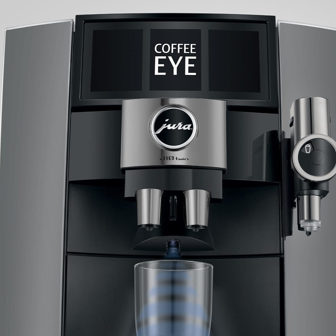 Jura J10 Twin Super Automatic Coffee Machine 15724 (Diamond Onyx) Super Automatic Espresso Machine Jura