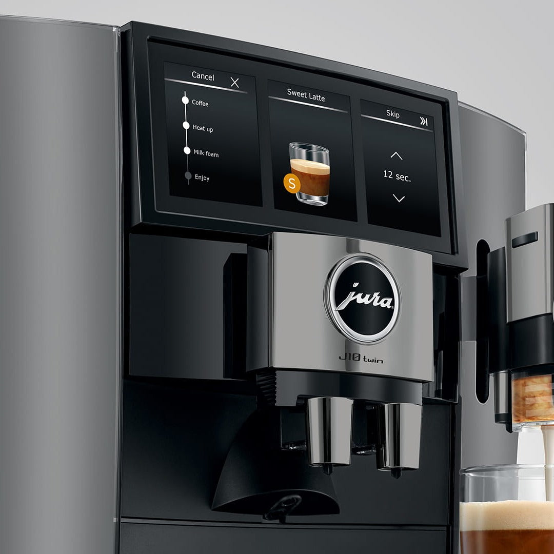 Jura J10 Twin Super Automatic Coffee Machine 15724 (Diamond Onyx) Super Automatic Espresso Machine Jura