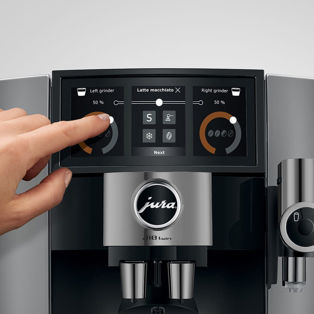Jura J10 Twin Super Automatic Coffee Machine 15724 (Diamond Onyx) Super Automatic Espresso Machine Jura