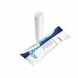 The Jura Claris Pro White Filter J0168653, a white cylindrical water filter cartridge, stands upright beside its packaging—white with blue water graphics and the "Jura" brand displayed in red text. Specially designed for Impressa X-Series machines, this filter ensures optimal water quality for your coffee.