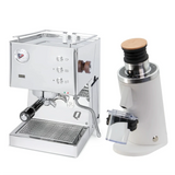 Quick Mill Pop-up (Stainless Steel) Espresso Machine & DF64 Gen 2 Grinder (White) Bundle Espresso Machine Quick Mill