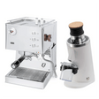 Quick Mill Pop-up Espresso Machine (Stainless Steel) & DF54 Grinder (White) Bundle Espresso Machine Quick Mill