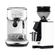 Breville The Bambino Plus Espresso Machine BES500SST (Sea Salt) and & Eureka Mignon Zero 55s Single Dose Coffee Grinder (White) Bundle