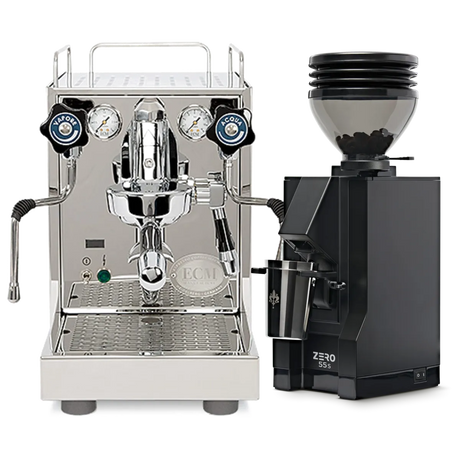 ECM Mechanika Slim w/ PID Espresso Machine and Eureka Mignon Zero 55s Single Dose Coffee Grinder (Matte Black) Bundle Espresso Machine (Prosumer) ECM Default Title