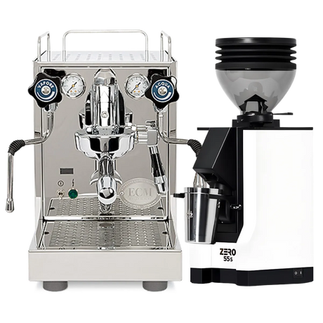 ECM Mechanika Slim w/ PID Espresso Machine and Eureka Mignon Zero 55s Single Dose Coffee Grinder (White) Bundle Espresso Machine (Prosumer) ECM Default Title